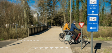 Fietsbrug park Tivoli onderbroken