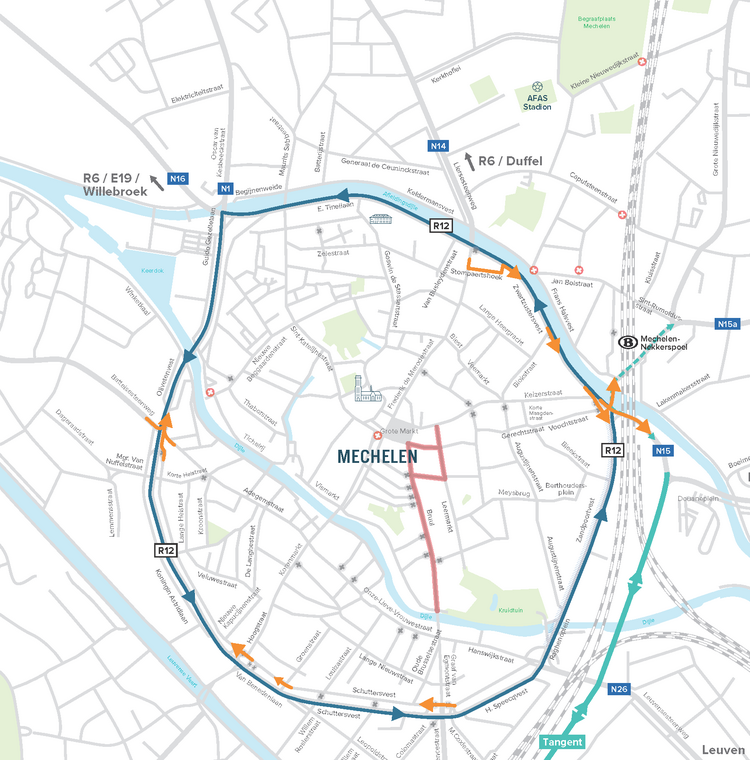 Doorgang verkeersknips vesten