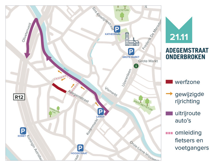 Adegemstraat omleiding