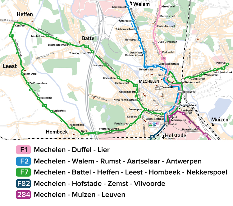 Feestbussen: busverbindingen op kaart