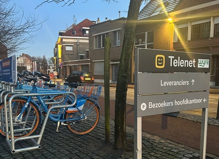 Blue-bike, nu ook op parking Telenet