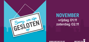 1 en 2 november gesloten